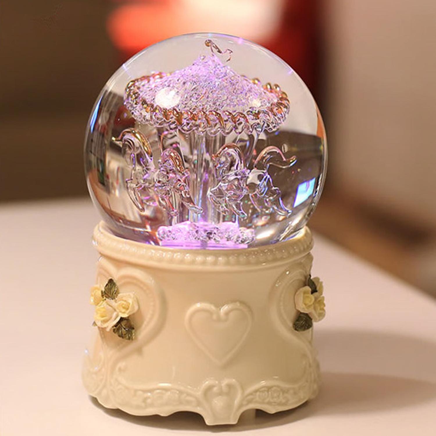 3D Crystal Ball Moon Planet Globe Table Lamp USB LED Night Light Decor Kids  Gift | eBay