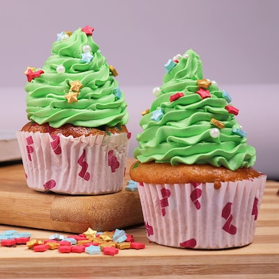Green Christmas Cupcakes
