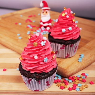 Red Christmas Cupcakes