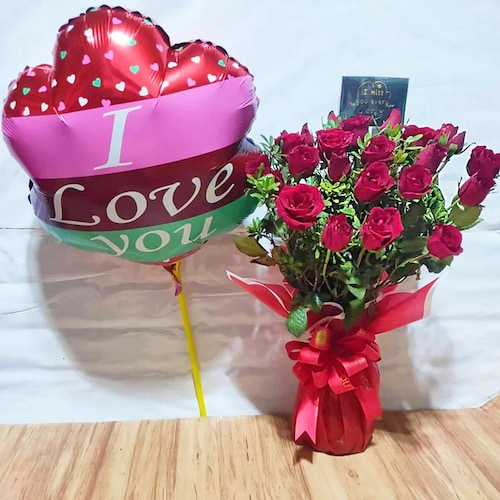 Buy Roses And Balloon Charm