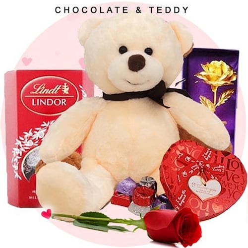 Buy Big Teddy Valentine Hamper