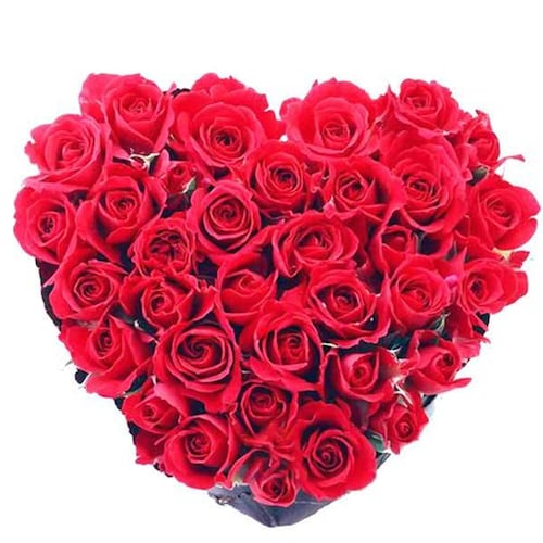 Buy Heart Red Roses Bouquet