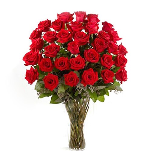 Buy Red Roses Vase