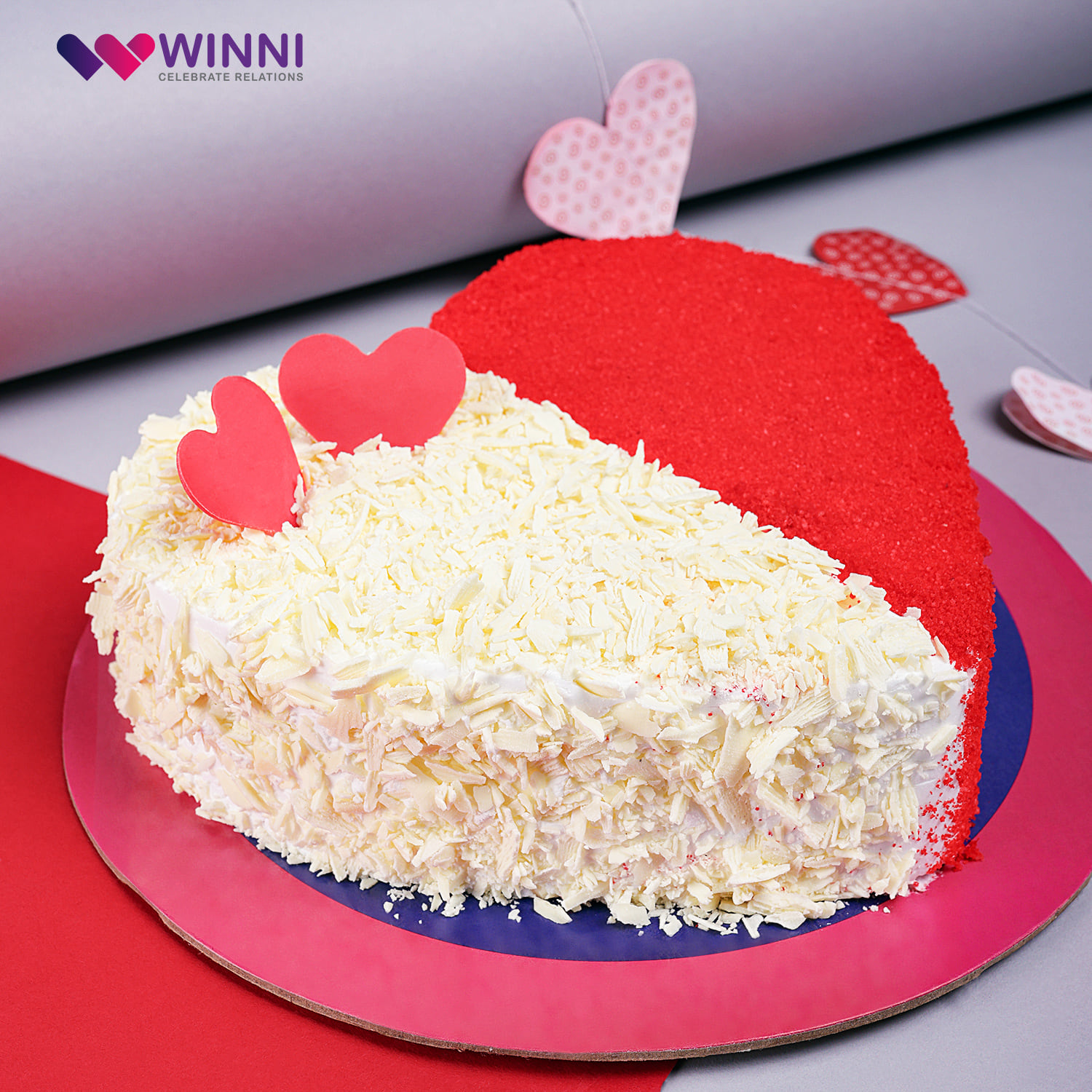 Pink Heart Shape Cake Design Online | YummyCake