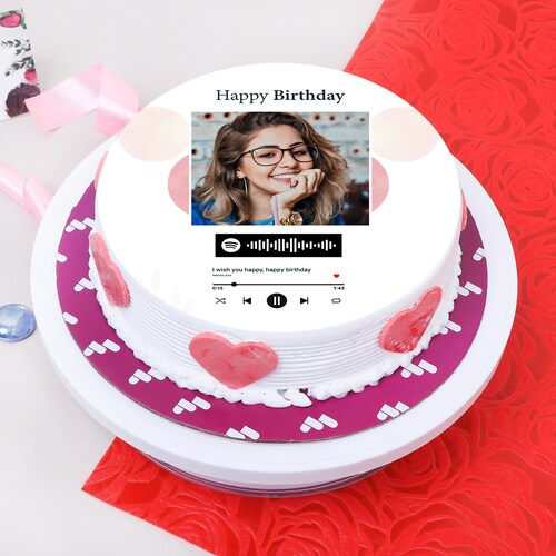 Buy Happy Birthday Spotify Photo Cake