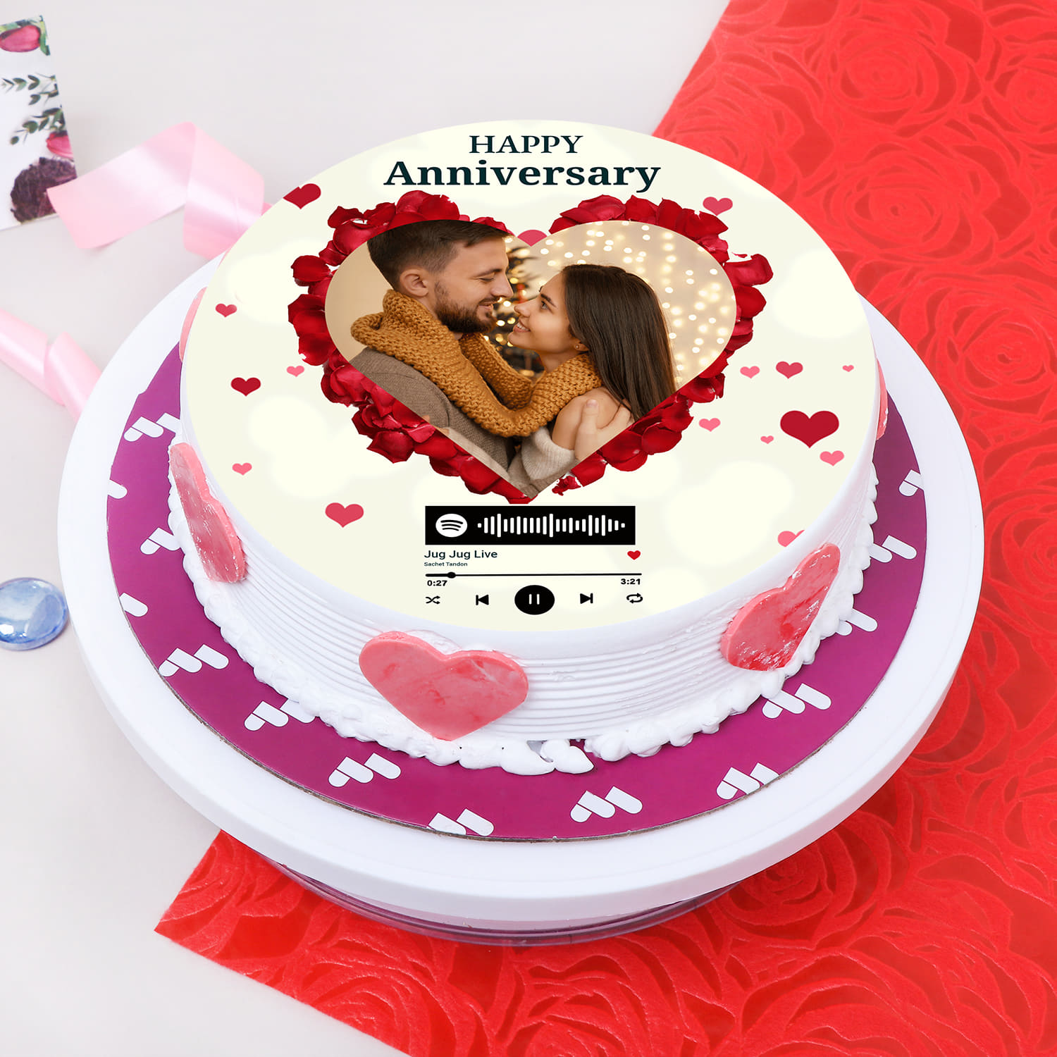 first anniversary gift for wife online | Yummy cake