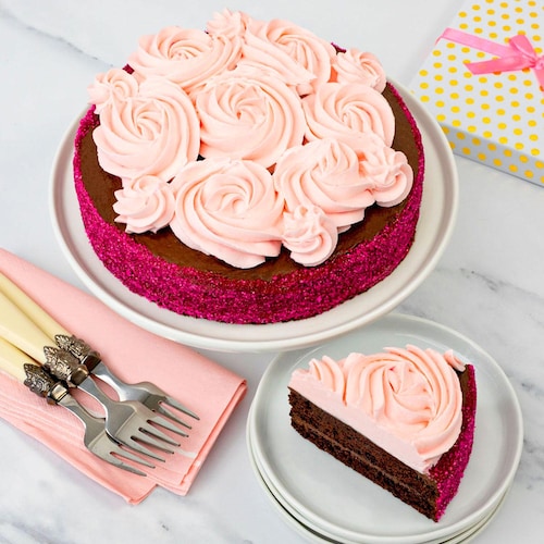 Buy Pink Blossoming Rose Cake