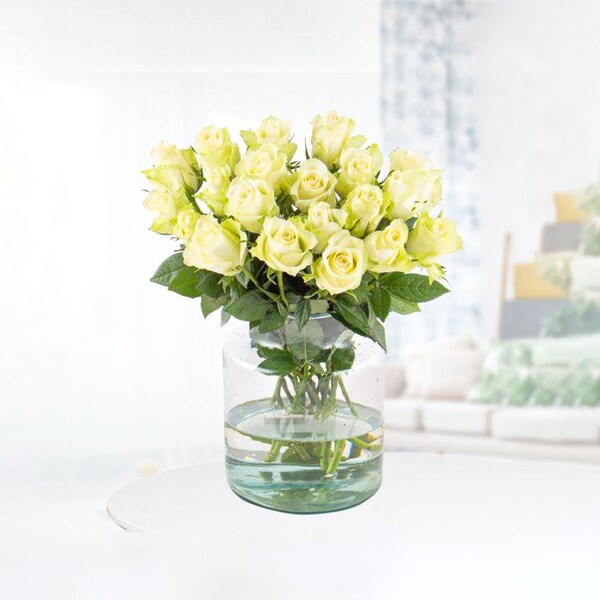 Pure White Roses Bouquet Winni