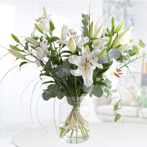 Buy White Lily Bouquet