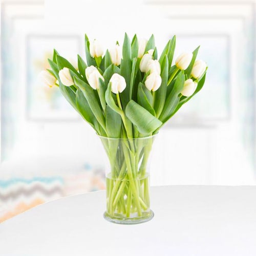 Buy Soothing White Tulips Bouquet