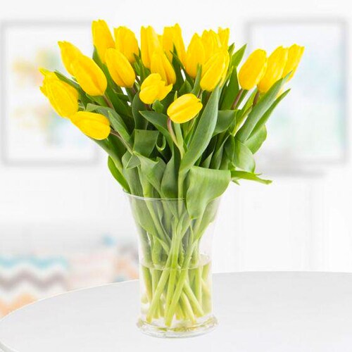 Buy Wishful Yellow Tulips Bouquet