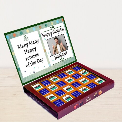 Buy Happy Birthday Personalized Chocolate For Him