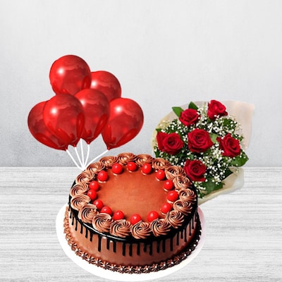 Simply Choco Cherry Cake Combo