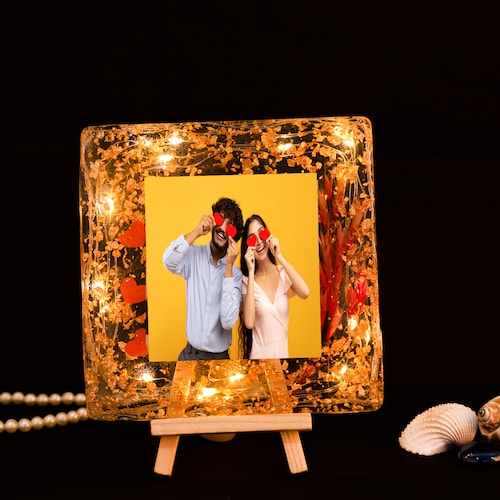 Buy Personalized Resin Art Photo Lamp