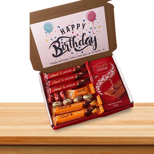 Buy Personalised Lindor Lindt Chocolate Hamper Gift Box