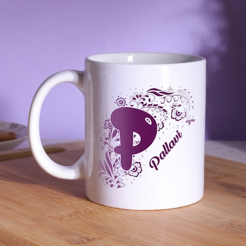Buy Personalised Name Mug With initial Gift for Her
