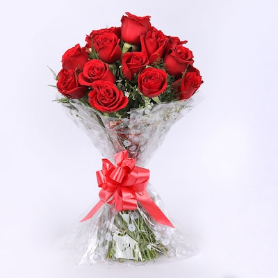 Bunch Of 15 Red Roses