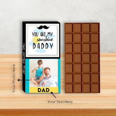 Customized Fathers Day Chocolate Gift From Son