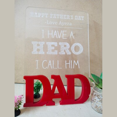 Personalised Hero Dad Table Top