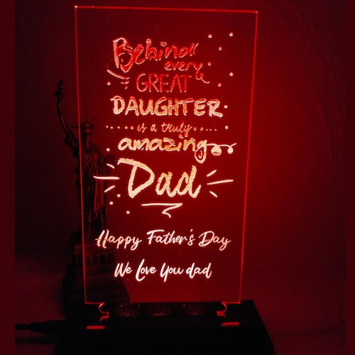 Buy Personalised Amazing Dad Led Lamp