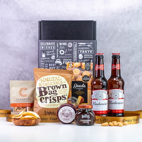 Buy Budweiser Lager And Savouries Gift Box