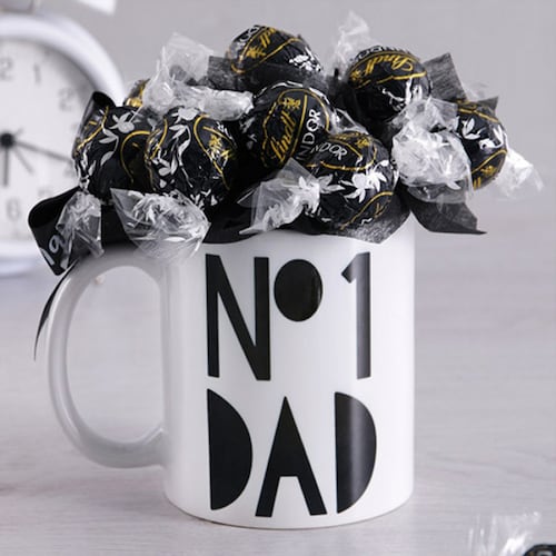 Buy Dad Lindor Dark Chocolate Truffles Mug Bouquet