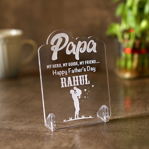 Buy Personlized Papa Laser Engraved  Acrylic