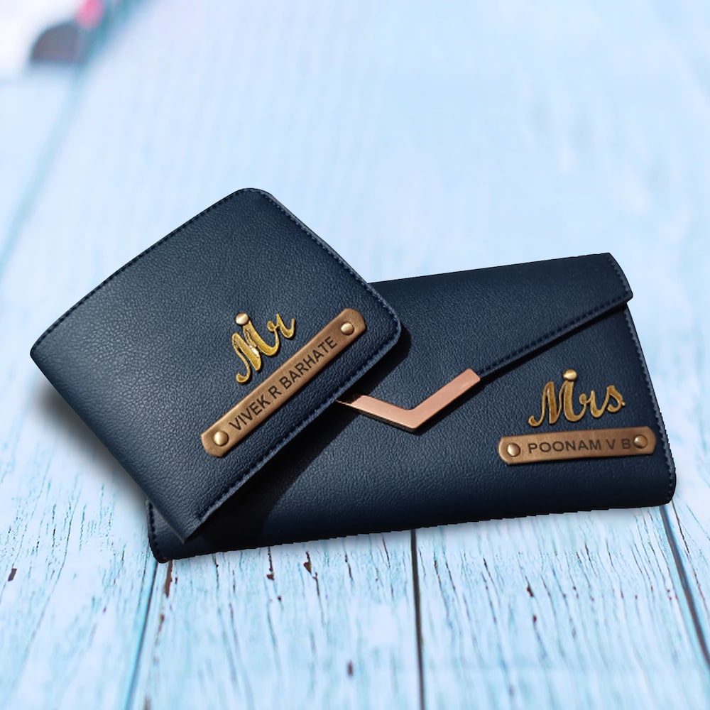 Navy Blue Personalised Wallet 