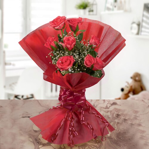 Buy Love 8 Red Roses Bouquet