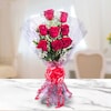 Buy 8 Red Roses in Cellophane Packing