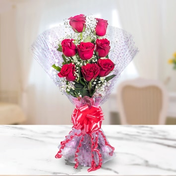 8 Red Roses Bouquet