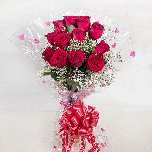 Buy Perfect 12 Red Roses Bunch