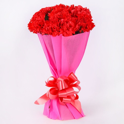 Buy 10 Red Carnations Of Bunch