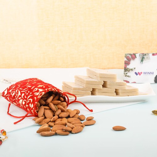 Buy Kaju Katli With Almonds (200 gm)