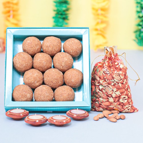 Buy Almonds With Besan Ladoo