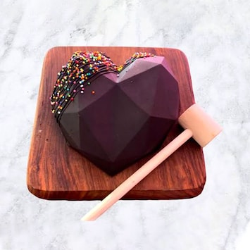 Chocolate Heart Pinata Dutch Truffle Cake
