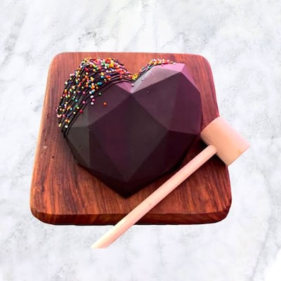 Chocolate Heart Pinata Dutch Truffle Cake
