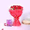 Buy Lovely Roses Bouquet with Chocolate Combo