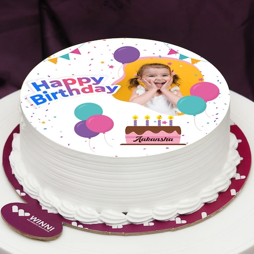 Buy Round Birthday Photo Cake