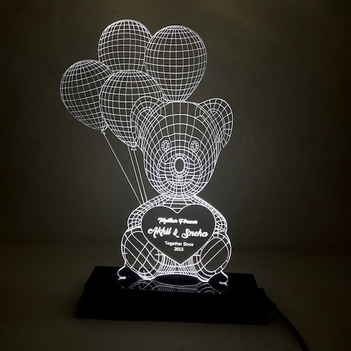 Buy Personalised Teddy Baloon 3D Led Lamp