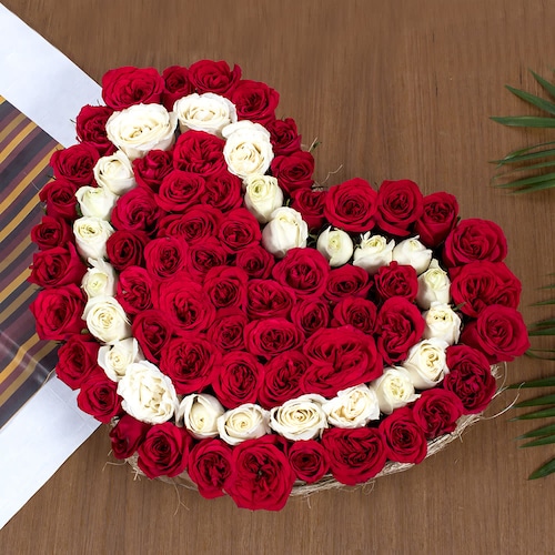 Buy Heart Shape Roses Arrangement