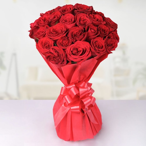 Buy 40 Red Roses With Paper Packing