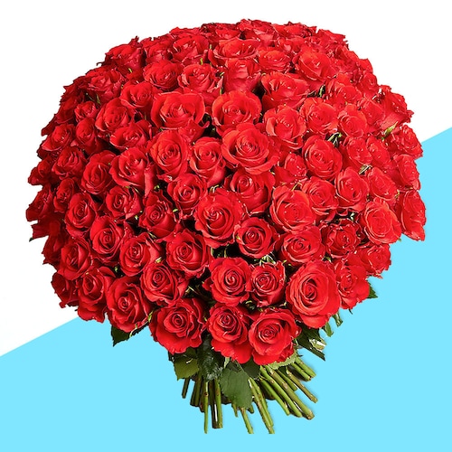 Buy Beautiful 100 Red Roses Bouquet