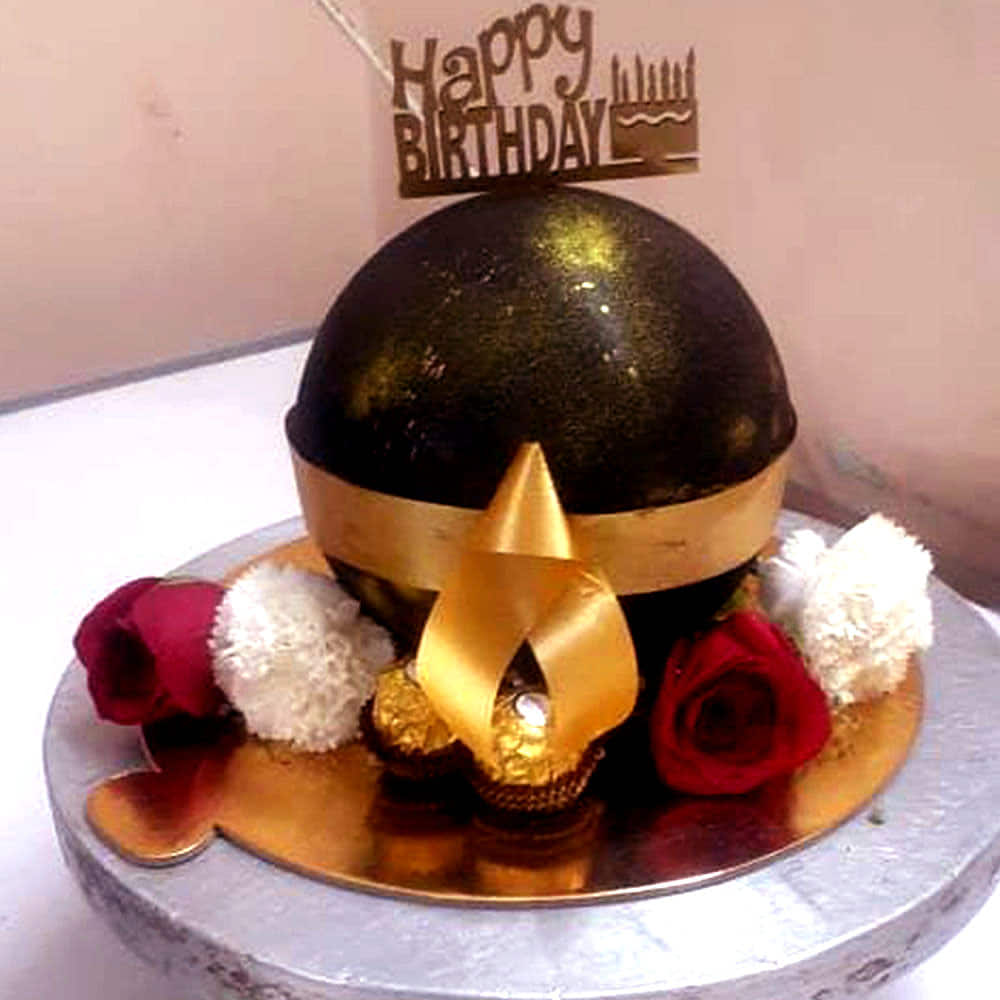 Chocolate Piñata with Gold | Customised Piñatas-Kukkr Cakes