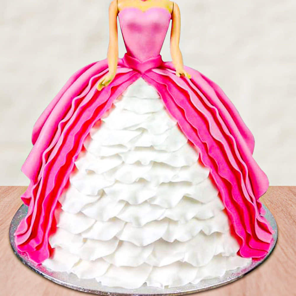 Order your anniversary cake barbie doll online