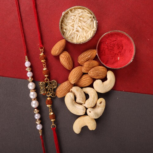 Buy Dazzling Rakhis With Dry Fruits