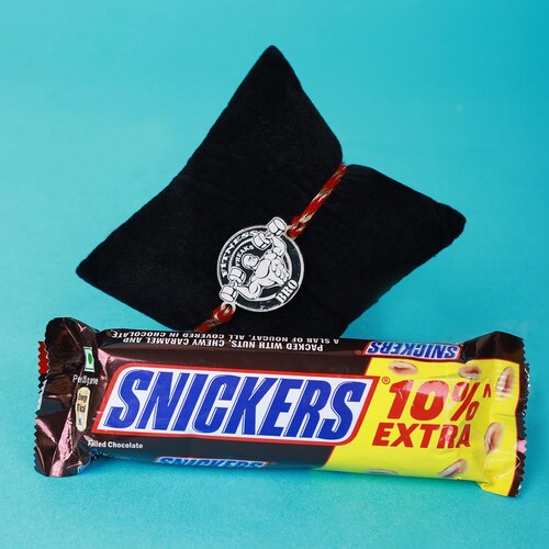 Buy Fancy Rakhi With Snickers Combo