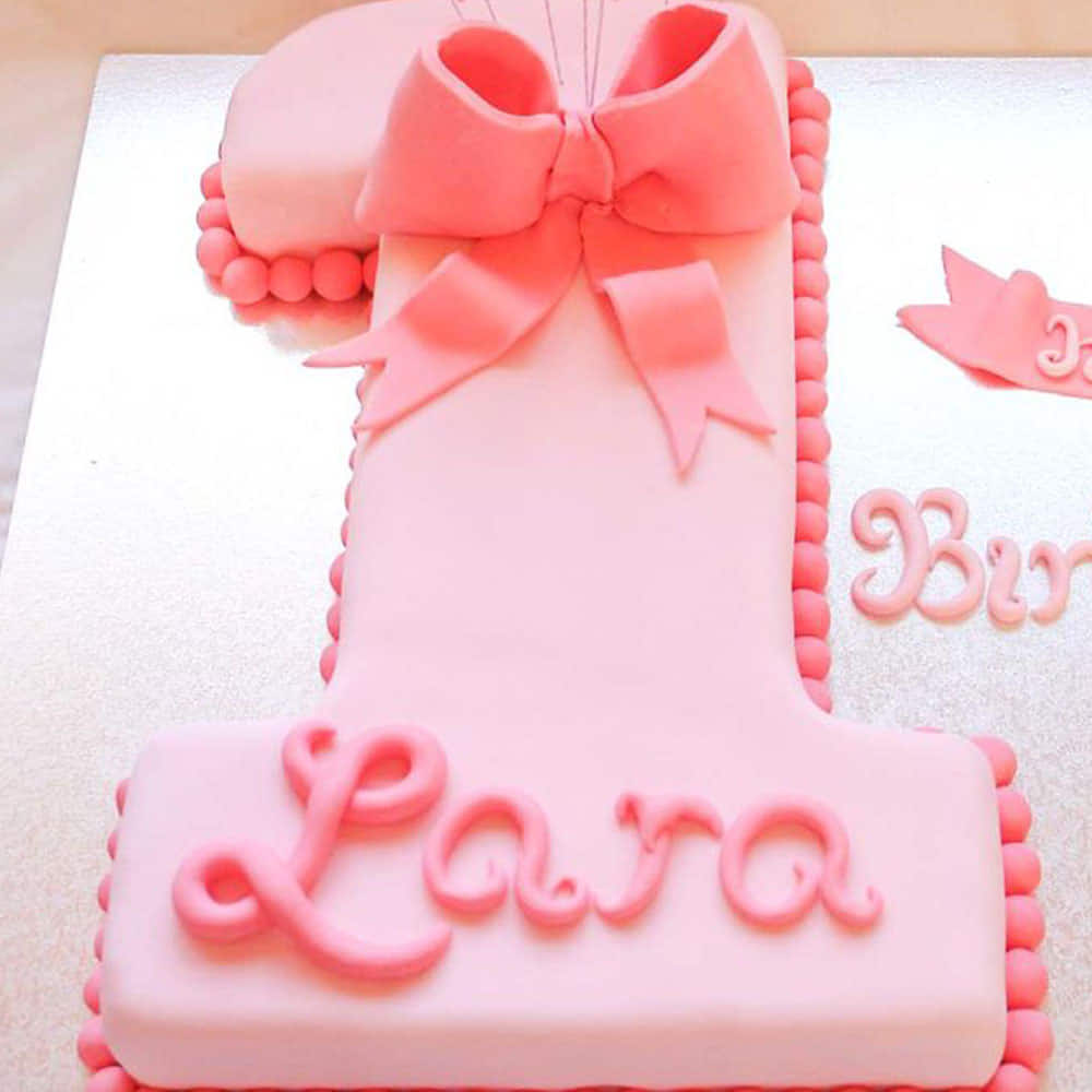 Customised First Birthday Cake for Girls