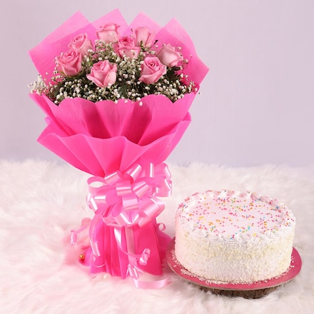 1 in cake and flowers delivery in Guwahati Winni