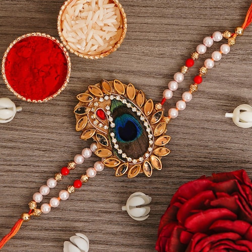 Buy Peacock Feather Rakhi